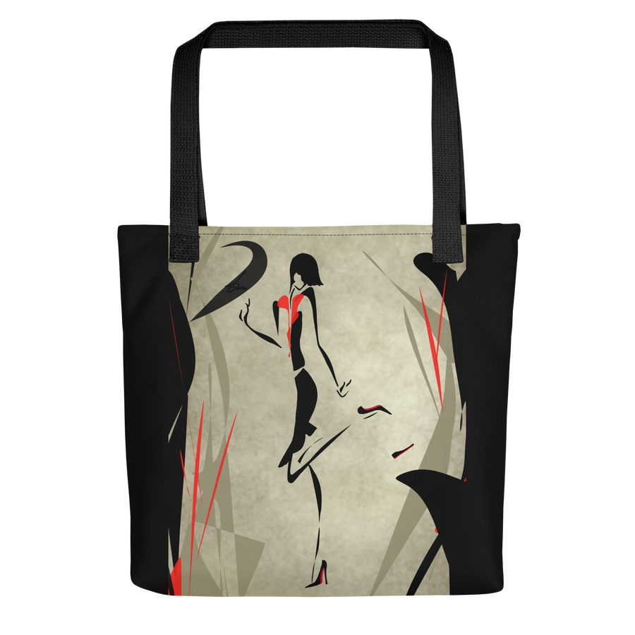 Minimalist line art print of "Tote bag" by Tatyana Markovtsev — one continuous line drawing