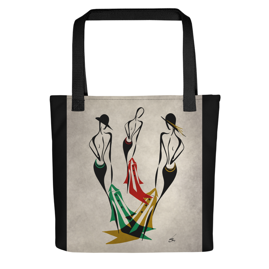 Minimalist line art print of "Tote bag" by Tatyana Markovtsev — one continuous line drawing