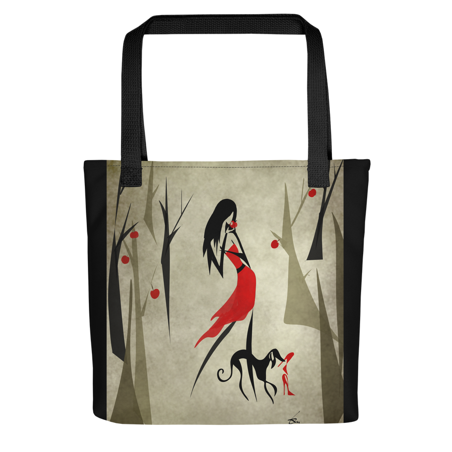 Minimalist line art print of "Tote bag" by Tatyana Markovtsev — one continuous line drawing