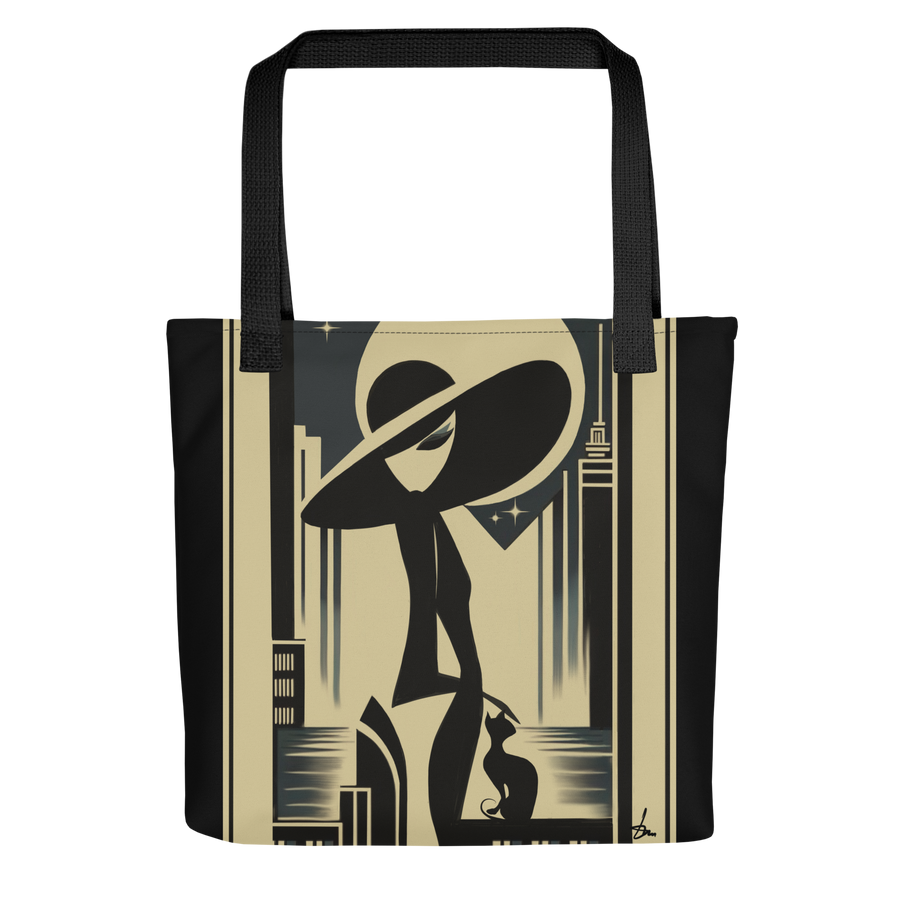 Minimalist line art print of "Tote bag" by Tatyana Markovtsev — one continuous line drawing