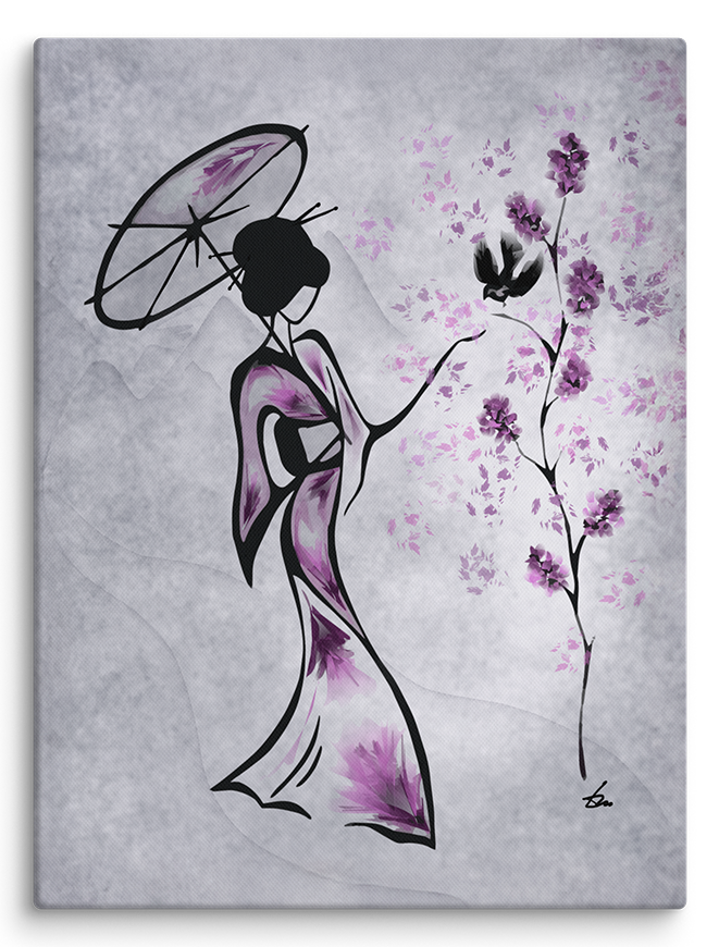 Geisha and Birds