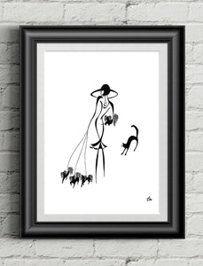 Lady with Dogs