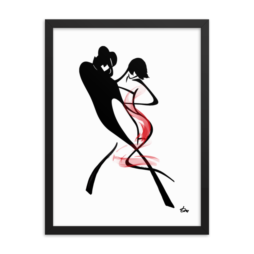 Tango Argentino — Minimalist Line Art Print by Tatyana Markovtsev 