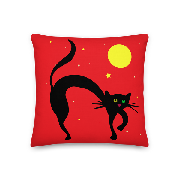 Red Cat Pillow