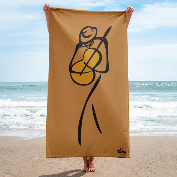 Guitarist Beach Towel