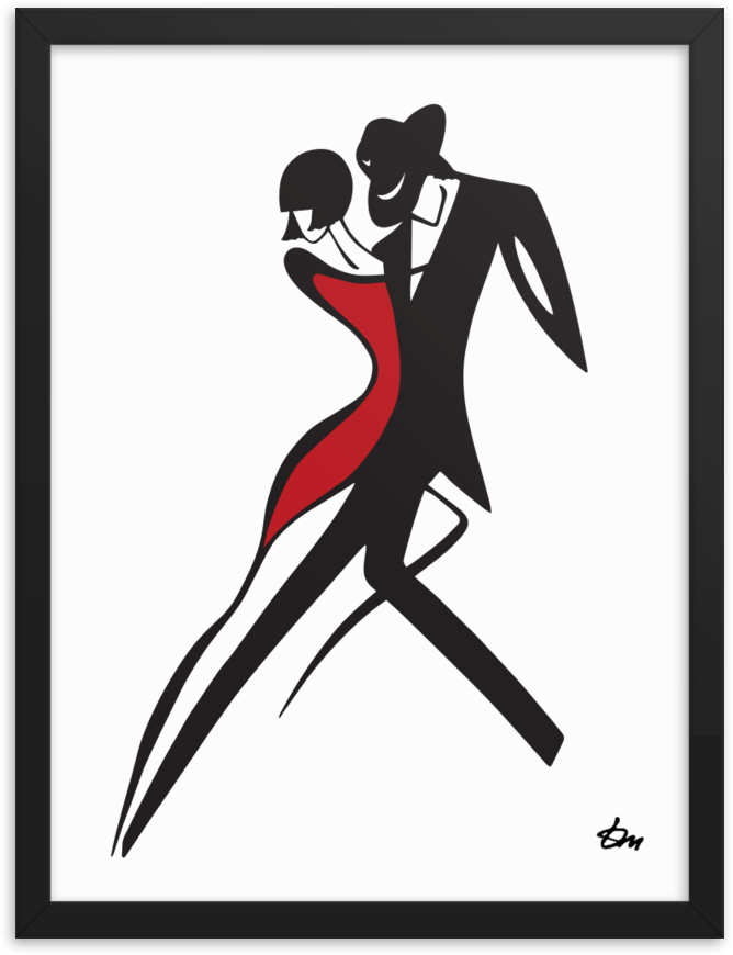 Tango — Minimalist Line Art Print by Tatyana Markovtsev – Feel The